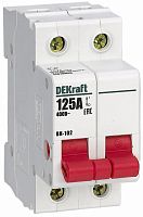 Выключатель нагрузки (мини-рубильник) DeKraft ВН-102 2п 125А тип AC картинка